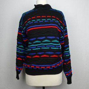 Nan Dorsey Size Small Pullover Turtleneck Textured Vintage Sweater
